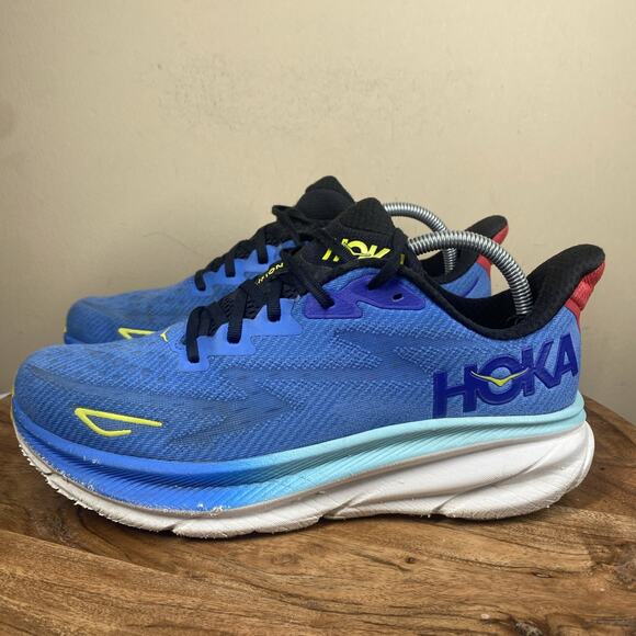 Hoka OneOne Clifton 9 Virtual Blue Cerise Mens Blue Size 9 Running Shoes 1127895 - Picture 2 of 11